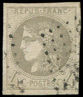 EMISSION DE BORDEAUX - 41Aa  4c. Gris-jaunâtre R I, Pos. 9, Obl., TB. C Et Br - 1870 Bordeaux Printing