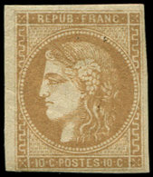 * EMISSION DE BORDEAUX - 43Ac 10c. Bistre Foncé, TB. C - 1870 Bordeaux Printing