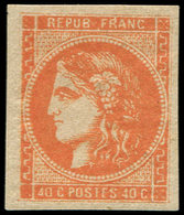 * EMISSION DE BORDEAUX - 48   40c. Orange, Belles Marges, TTB - 1870 Emissione Di Bordeaux