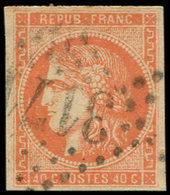 EMISSION DE BORDEAUX - 48   40c. Orange, Obl. GC 3171 De ROCHEFORT, TB - 1870 Emission De Bordeaux