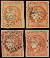 EMISSION DE BORDEAUX - 48   40c. Orange, 4 Nuances Obl. GC, TB - 1870 Emission De Bordeaux