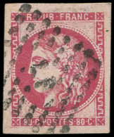 EMISSION DE BORDEAUX - 49   80c. Rose, Très Belles Marges, Obl. Amb., TB - 1870 Emissione Di Bordeaux