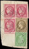 EMISSION DE BORDEAUX - 49   80c. Rose, BLOC De 3, La Paire Horiz. Est Superbe (le 3e Effl.) + N°20 Et 30 Obl. GC 1987 De - 1870 Ausgabe Bordeaux