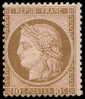 ** CERES DENTELE - 54   10c. Brun Sur Rose, Frais Et TB - 1871-1875 Ceres