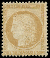 * CERES DENTELE - 55   15c. Bistre, Nuance Pâle, TB. C - 1871-1875 Cérès