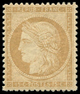 ** CERES DENTELE - 59   15c. Bistre, TB - 1871-1875 Ceres