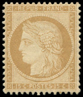 * CERES DENTELE - 59   15c. Bistre, Ch. Légère, TB - 1871-1875 Cérès