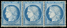 ** CERES DENTELE - 60A  25c. Bleu, T I, BANDE De 3, Un Ex. *, TB - 1871-1875 Ceres