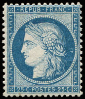 * CERES DENTELE - 60C  25c. Bleu, T III, Ch. Légère, Frais Et TTB - 1871-1875 Ceres