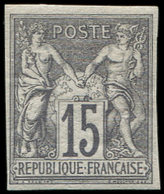 ** TYPE SAGE - 66a  15c. Gris, NON DENTELE, Frais Et TB. Br - 1876-1878 Sage (Typ I)