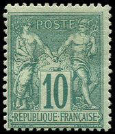* TYPE SAGE - 76   10c. Vert, Frais Et TB - 1876-1878 Sage (Type I)