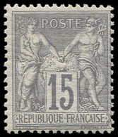 * TYPE SAGE - 77   15c. Gris, Ch. Très Légère, TB - 1876-1878 Sage (Tipo I)