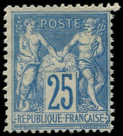 (*) TYPE SAGE - 79   25c. Bleu, Type I, NON EMIS, Tirage De L'Exposition De 1900, RR, TB, Certif. JF Brun - 1876-1878 Sage (Typ I)