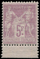 ** TYPE SAGE - 95    5f. Violet Sur Lilas, Très Bon Centrage, Bdf, TTB - 1876-1878 Sage (Tipo I)