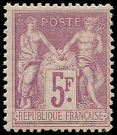 ** TYPE SAGE - 95a   5f. Lilas-rose Sur Lilas Pâle, 2 Dents écourtées, Sinon Frais, B/TB - 1876-1878 Sage (Type I)
