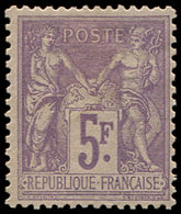 (*) TYPE SAGE - 95    5f. Violet Sur Lilas, Bon Centrage, TB - 1876-1878 Sage (Type I)