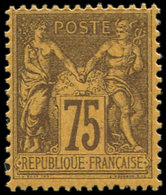 ** TYPE SAGE - 99a  75c. Violet Sur Jaune, Frais Et TTB - 1876-1878 Sage (Type I)