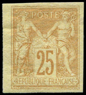 * TYPE SAGE - Granet 92d : 25c. Bistre Sur Jaune, TB - 1876-1898 Sage (Type II)