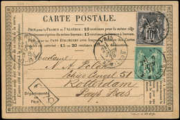 Let TYPE SAGE SUR LETTRES - N°75 Et 89 Obl. R. Milton 9/6/78 S. CP, Arr. ROTTERDAM 21/6, TTB - 1877-1920: Semi Modern Period