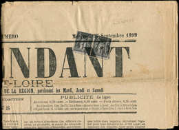 Let TYPE SAGE SUR LETTRES - N°83 PAIRE Obl. TYPO S. Journal L'INDEPENDANT Du 27/9/99, R Et TB, Cote 2250 - 1877-1920: Semi Modern Period