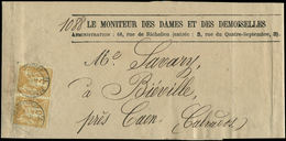 Let TYPE SAGE SUR LETTRES - N°86 PAIRE Obl. Càd 14 PARIS 14/PERIODIQUES 10/7/79 S. Bande Complète, Arr. CAEN Le 10/7, TB - 1877-1920: Période Semi Moderne