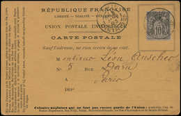 Let TYPE SAGE SUR LETTRES - N°89 Obl. Càd PARIS DISTRIBon 8/1/93 S. CP U.P.U., TB - 1877-1920: Periodo Semi Moderno