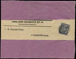 Let TYPE SAGE SUR LETTRES - N°89 Obl. Càd PARIS 8/11/77 Sur Bande Avec Imprimé Pour Narbonne, TB - 1877-1920: Période Semi Moderne