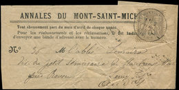 Let Recommandés, Chargés, Par Départements - 48/MANCHE N°87 Obl. Càd T18 LE MONT ST MICHEL 2/4/84 Sur Bande D'Imprimé, T - 1877-1920: Semi-Moderne