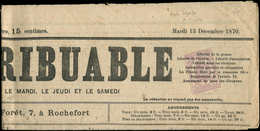 Let JOURNAUX -  7 : 2c. Violet, Obl. TYPO Sur Journal "LE CONTRIBUABLE" Du 13/12/70, R Et Superbe - Giornali