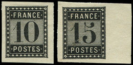 (*) ESSAIS -  1876 : Projet Gaiffe, 10c. Et 15c. Noir, Imprimerie Nationale, TB - Autres & Non Classés