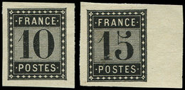 (*) ESSAIS -  1876 : Projet Gaiffe, 10c. Et 15c. Noir, Imprimerie Nationale, TB - Sonstige & Ohne Zuordnung