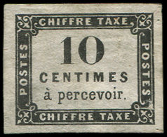 (*) ESSAIS -  Taxe 1 : 10c. Noir Format 22 X 18 Mm, TB, Cote Maury - Autres & Non Classés