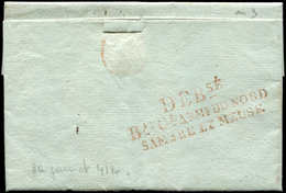 Let LETTRES SANS TIMBRE ET DOCUMENTS DIVERS - MP Rouge DEBsé/Bau Cl ARMs DU NORD/SAMBRE ET MEUSE Sur LAC De Dieppe De L' - Altri & Non Classificati