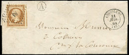 Let OBLITERATIONS PAR DEPARTEMENTS - 15/CHARENTE N°13B Obl. PC 83 S. LAC, Càd T15 ANGOULEME 31/7/64 Et Boite A De LACROI - 1849-1876: Période Classique