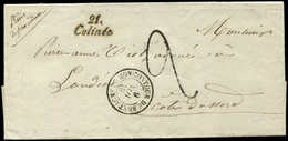 Let OBLITERATIONS PAR DEPARTEMENTS - 21/COTES DU NORD Cursive 21/COLINEE Sur LAC, Càd T15 MONCONTOUR DE BRETAGNE 9/11/49 - 1849-1876: Période Classique