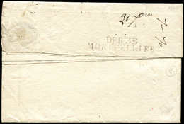 Let OBLITERATIONS PAR DEPARTEMENTS - 33/HERAULT MP DEB.33/MONTPELLIER Sur Imprimé Du 30/11/1822, TB - 1849-1876: Période Classique