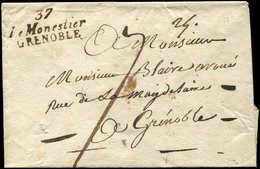 Let OBLITERATIONS PAR DEPARTEMENTS - 37/ISERE Cursive 37/Le Monestier/GRENOBLE Sur Env., TB - 1849-1876: Klassik