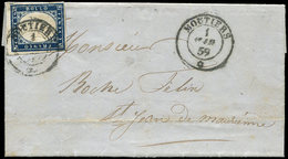 Let DUCHE DE SAVOIE - Oblitérations Sur Timbres Sardes N°12 Obl. Càd Sarde MOUTIERS 1/3/59 Sur LAC, TB - 1849-1876: Periodo Classico