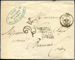 Let LETTRES DE PARIS - Càd PARIS (60) 7/1/52 S. LSC, Taxe 25 Double Trait, TB - 1849-1876: Periodo Classico