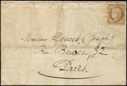 Let Guerre De 1870 -  N°36 Obl. Càd VAUGIRARD 21/11/70 S. LAC Locale Avec Cachet Bleu GARDE NATIONALE SEDENTAIRE, 81e BA - Guerre De 1870