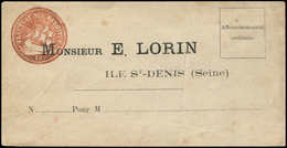 Let Guerre De 1870 -  Env. Neuve Avec Cachet Bateau Brun-rouge 10c. Monsieur E. Lorin, TB - Guerre De 1870