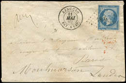 Let POSTE MARITIME - N°14B Obl. PC 1896 S. Env., Càd AJACCIO BAT. A VAP. 11/5/62, TTB - Maritime Post