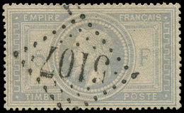 BUREAUX FRANCAIS A L'ETRANGER - N°33 Obl. GC 5107 De TUNIS (frappe TTB), Restauré, B/TB - 1849-1876: Période Classique