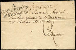 Let LETTRES ET OBLITERATIONS D'ALGERIE - MP A/ARMEE EXPEDre/D'AFRIQUE Sur LSC Pour Toulon, TB - 1849-1876: Periodo Classico