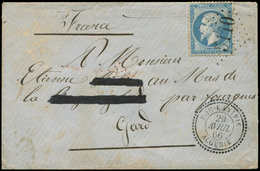 Let LETTRES ET OBLITERATIONS D'ALGERIE - N°22 Obl. GC 5110 S. Env., Càd BOU-KANIFIS 29/4/66, TB - 1849-1876: Classic Period