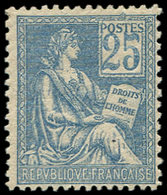 ** EMISSIONS DU XXème SIECLE - 114   Mouchon, 25c. Bleu, Bon Centrage, TB - Unused Stamps