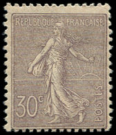 ** EMISSIONS DU XXème SIECLE - 133   Semeuse Lignée, 30c. Lilas, TB - Unused Stamps