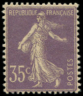 ** EMISSIONS DU XXème SIECLE - 136   Semeuse Chiffres Maigres, 35c. Violet, T IIA, Bon Centrage, TB - Unused Stamps