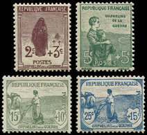 * EMISSIONS DU XXème SIECLE - 148/51 1ère Série Orphelins, TB - Unused Stamps