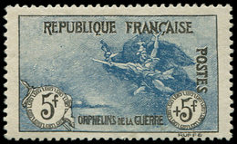 ** EMISSIONS DU XXème SIECLE - 155   1ère Série Orphelins,  5f. + 5f. Noir Et Bleu, Gomme Altérée, Mais Bien Centré Et T - Nuovi